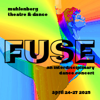 Fuse poster art shows a photo of a dancer, colorized in rainbow colors, looking a little like a heat map.